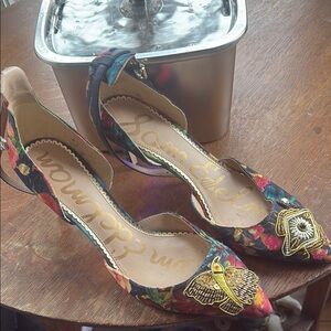 Sam Edelman Vibrant Embroidered Heels